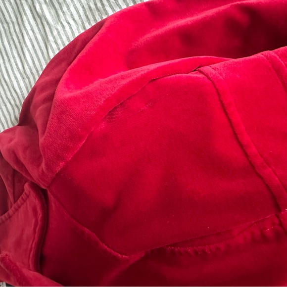 XOXO Red Velvet Double-Breasted Trench Coat - Picture 4 of 4